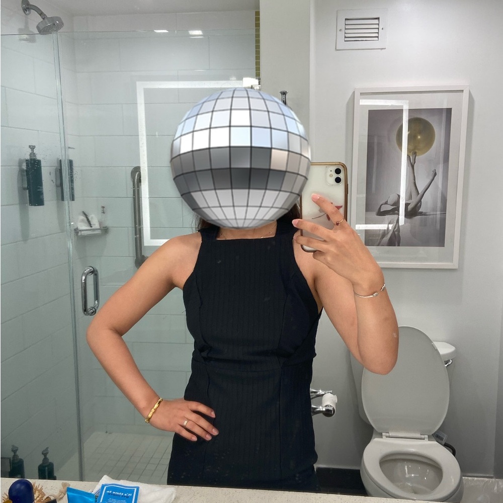 Zara Black Textured Dress